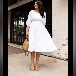 Nordstrom white summer woman’s lightweight dress - large